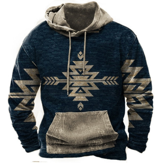 Indian Style Men's Hoodie Hooded Sweatshirt Unisex Harajuku Pullover 2023 New Jacket Oversized Casual Streetwear Tops
