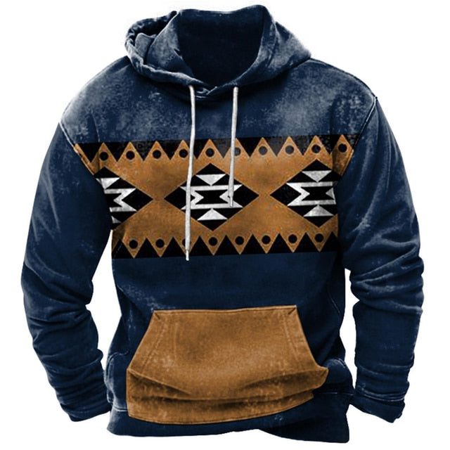 Indian Style Men's Hoodie Hooded Sweatshirt Unisex Harajuku Pullover 2023 New Jacket Oversized Casual Streetwear Tops