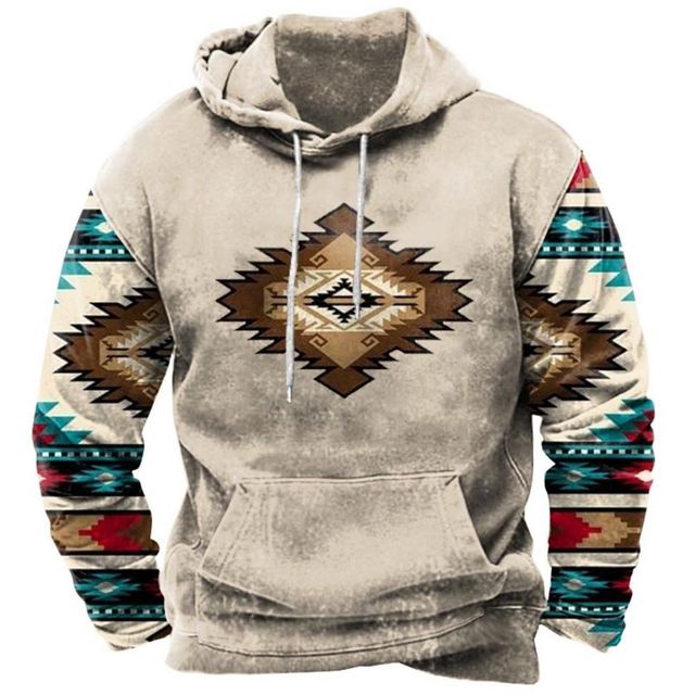Indian Style Men's Hoodie Hooded Sweatshirt Unisex Harajuku Pullover 2023 New Jacket Oversized Casual Streetwear Tops