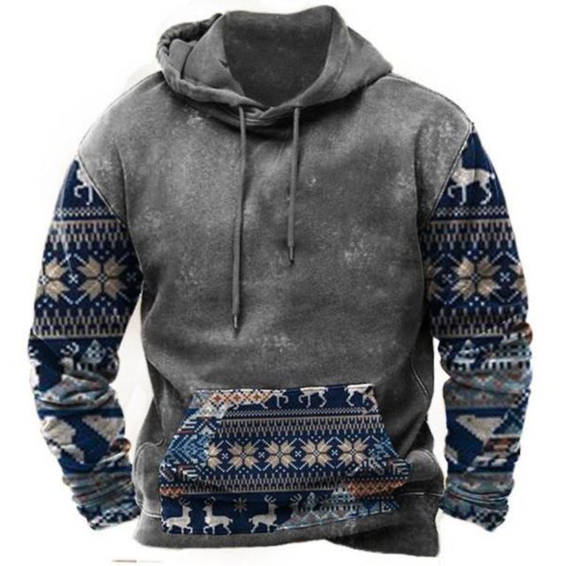 Indian Style Men's Hoodie Hooded Sweatshirt Unisex Harajuku Pullover 2023 New Jacket Oversized Casual Streetwear Tops