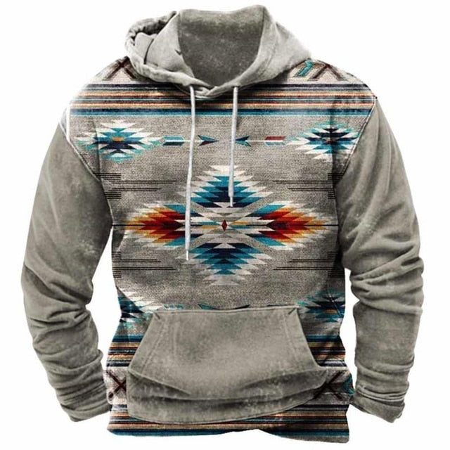 Indian Style Men's Hoodie Hooded Sweatshirt Unisex Harajuku Pullover 2023 New Jacket Oversized Casual Streetwear Tops
