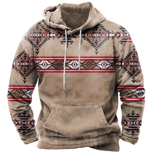 Indian Style Men's Hoodie Hooded Sweatshirt Unisex Harajuku Pullover 2023 New Jacket Oversized Casual Streetwear Tops